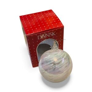 Dansk Iridescent Swirl Ornament NIB